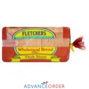 Fletchers Thick Sliced Wholemeal Sandwich Bread (Frozen) -8x800g