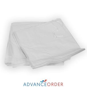 White Paper Take Away Bags (10"x10" strung) 1x1000