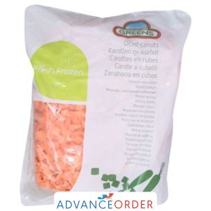 Greens Frozen Diced Carrot (Bags)-1x2.5kg