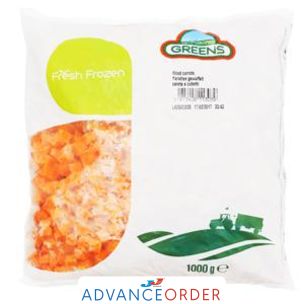 Greens Frozen Diced Carrots-(Bags)-1x1kg