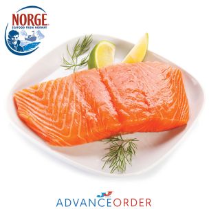 Frozen Norwegian Skinless & Boneless IQF Salmon Portions (5-6oz)-1x10