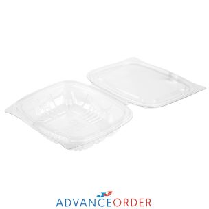 New Leaf Hinged Salad Container (250ml)-1x330