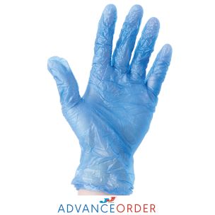 Disposable Blue Vinyl Gloves Medium-1x100