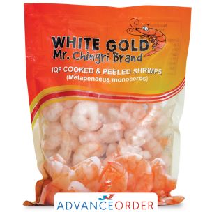 White Gold Mr. Chingri IQF C&P Prawns (91-120, 20x350g net)-20x500g