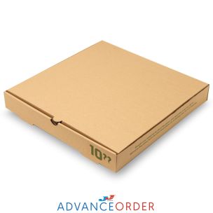 10" Plain Brown Pizza Boxes 1x100