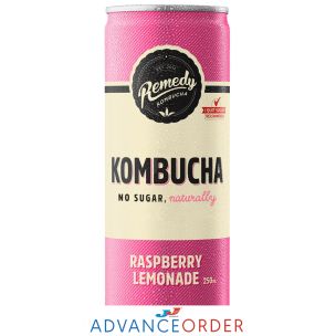 Remedy Kombucha Raspberry Lemonade Cans 12x250ml