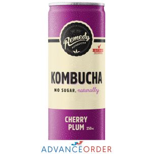 Remedy Kombucha Cherry Plum Cans 12x250ml