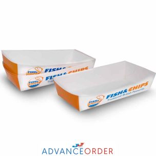 Fish & Chips Medium Card Trays (9"x4.5"x2")-1x250