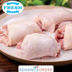JJ Fresh Halal Skin On Boneless Chicken Thigh Meat-2x5kg