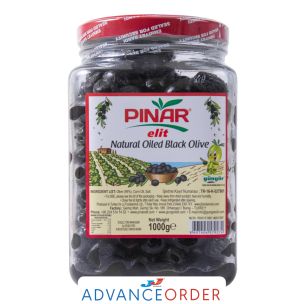 Pinar Natural Oiled Black Olives 1x1000g