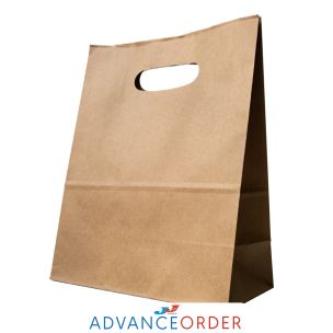 Medium Brown Paper Carrier Bags with Punch out Handles (220x110x280mm) 1x250
