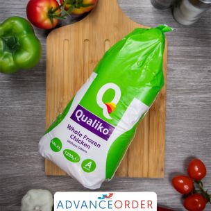 Qualiko IQF Halal Raw Whole Griller Chicken -10x1.2kg