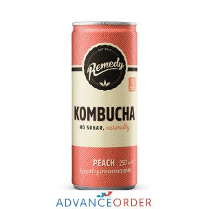 Remedy Kombucha Peach Cans 12x250ml