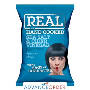 Real Handcooked Crisps Sea Salt & Cider Vinegar-24x35g