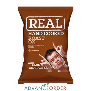 Real Handcooked Crisps Roast Ox-24x35g