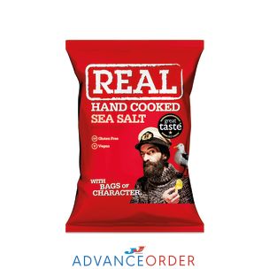 Real Handcooked Crisps Sea Salt-24x35g