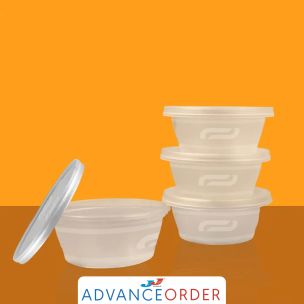 JJ 2oz Heavy Duty Microwave Plastic Clear Cups with Lids 1x500