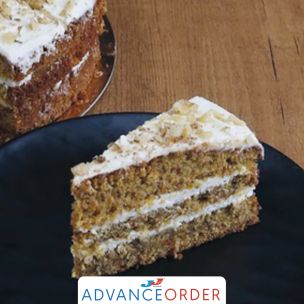 Letscake Carrot Cake (16 Pre-Portions) 1x2kg