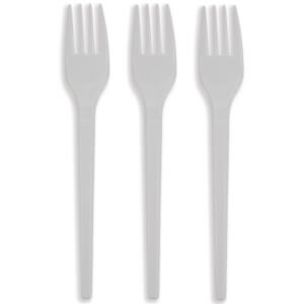 4Flame Standard-Weight Plastic Forks 10x100