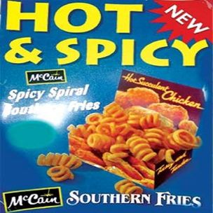 Poster-Hot & Spicy Spiral Southern Fries