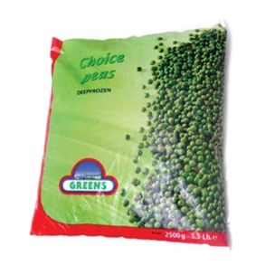 Greens Frozen Choice Peas (Bags)-1x2.5kg