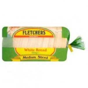 Fletchers Medium Sliced White Sandwich Bread (Frozen) -8x800g
