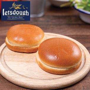 Letsdough 4.5" Gourmet Brioche Buns (Sliced) 1x48