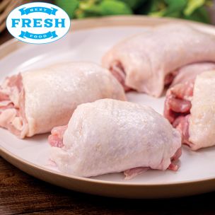 JJ Fresh Halal Skin On Boneless Chicken Thigh Meat-2x5kg