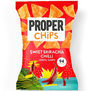 Properchips Sweet Sriracha Chilli Lentil Chips 24x20g