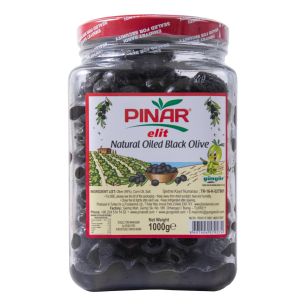 Pinar Natural Oiled Black Olives 1x1000g