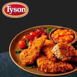 Tyson Halal Crispy Southern Fried Chicken Strips-1x1kg