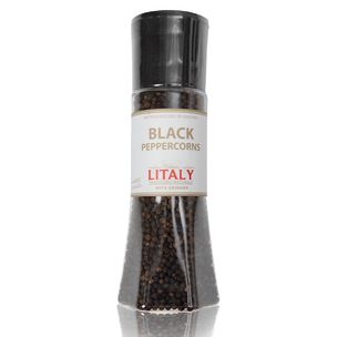 Litaly Black Pepper Corns with Grinder 1x210g