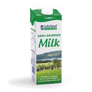 Lakeland UHT Semi Skimmed Milk-12x1L