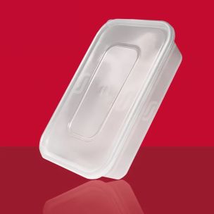 JJ 500ml Heavy Duty Microwave Plastic Containers with Lids 1x250