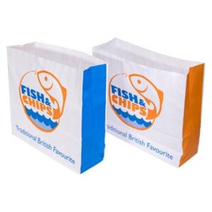 Fish & Chips Greaseproof Lined SOS3 Bags (250x80x230mm) 1x250
