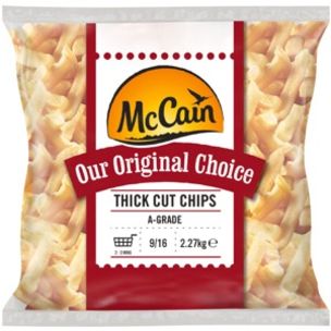 McCain Original Choice 9/16 Thick Cut Chips-4x2.27kg