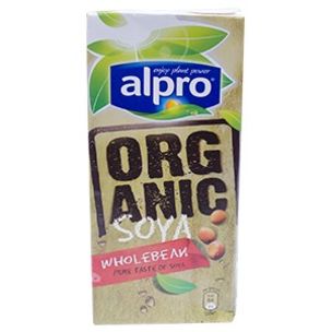 Organic Alpro (Unsweetened) Soya Milk-1x1L