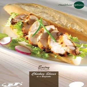 Poster-Healthier Options Chicken Slices in Baguette