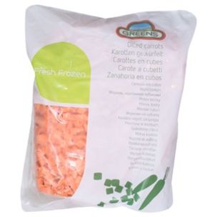 Greens Frozen Diced Carrot (Bags)-1x2.5kg