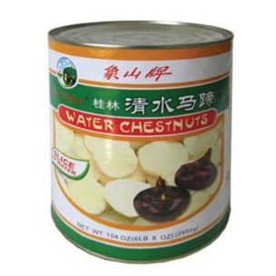Water Chestnuts Slices in Water 6x2.95kg