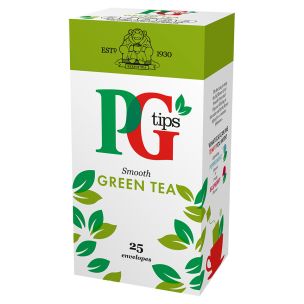 PG Tips Smooth Green Tea Enveloped Bags-6x25