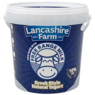 Lancashire Farm Greek Style Luxury Strained Yoghurt (Suzme) (10% Fat)-1x1kg