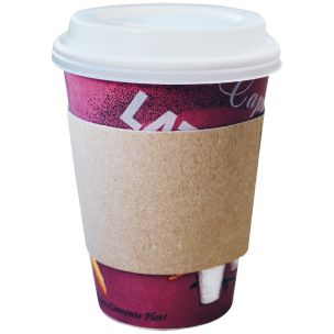 Large Brown Hot Cup Sleeve (Cup Wrap) (12oz/16oz)-1x1000