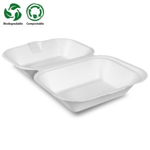 Enviroware Medium White Bagasse Food Box (193x78x147mm/8x6") (HBB50) 1x250