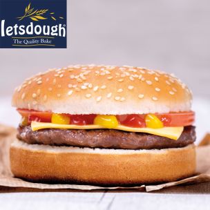 Letsdough 4" Seeded Burger Buns 1x48