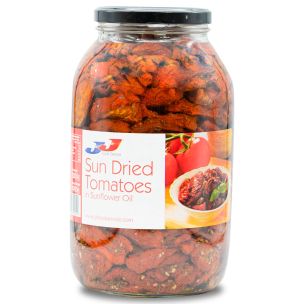 JJ Sun-Dried Tomatoes in Sunflower Oil (Glass)-1x3kg