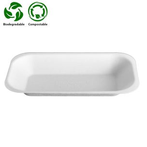 Enviroware Small White Bagasse Chip Tray (No1) (179x101x24mm) 1x500