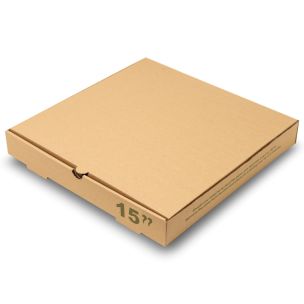 15" Plain Brown Pizza Boxes-1x50