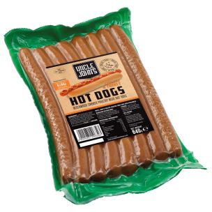 Uncle Johns Halal Chicken and Turkey Hot Dogs 8x80g