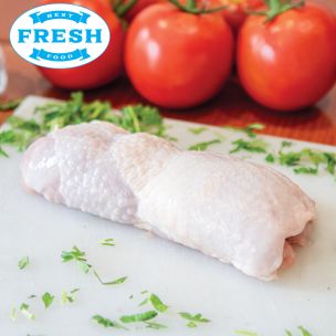 Fresh Halal Skin On Boneless Chicken Leg Meat-2x5kg